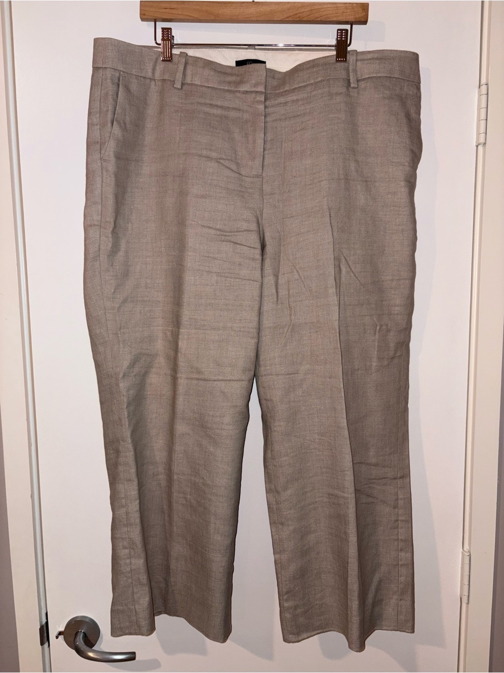 J. Crew Linen Blend Pants in Light Taupe